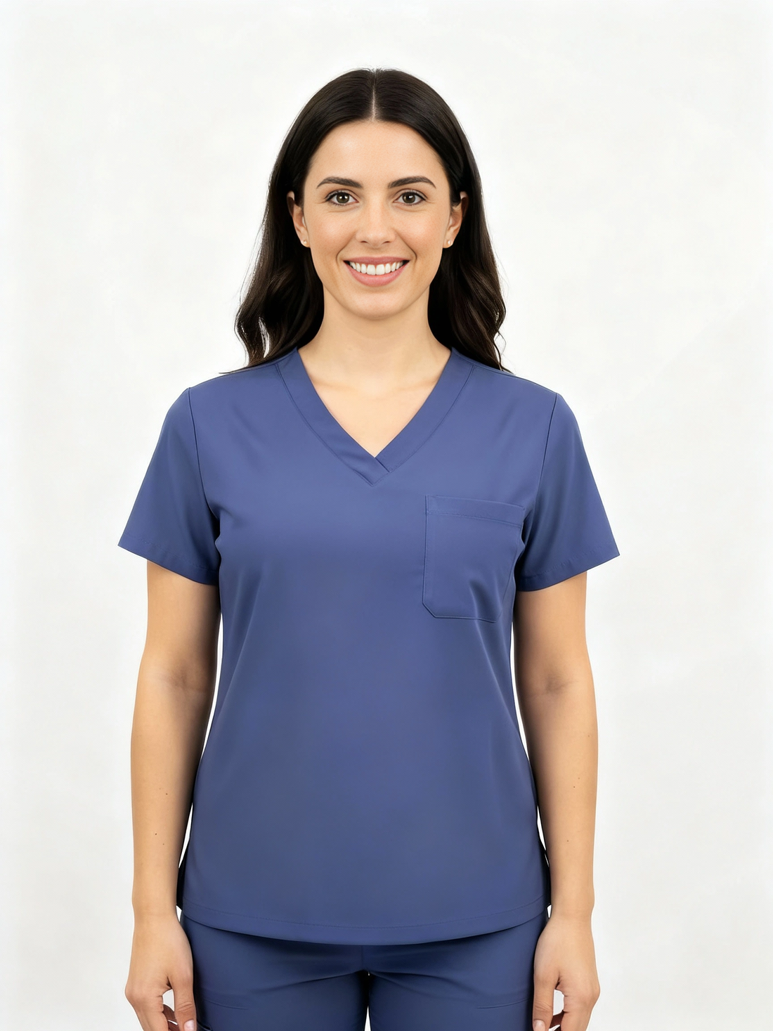 Navy blue Scrub Top Vneck