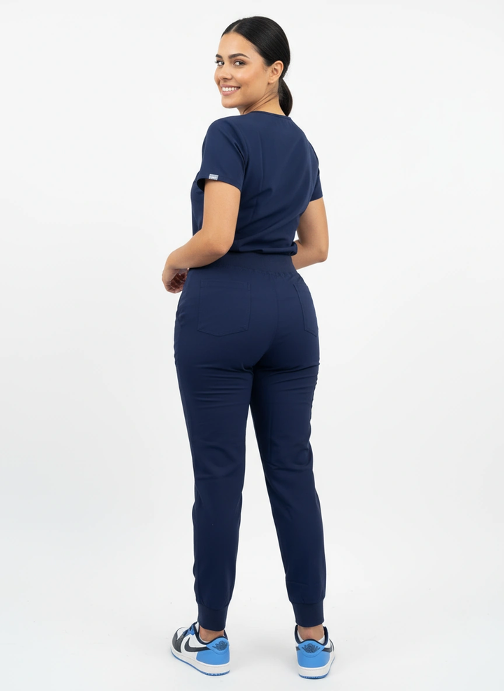 Navy Blue Scrub back view Snatch Eleven