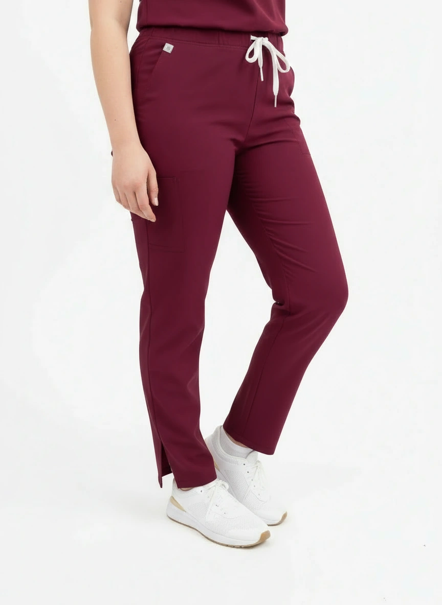 Snatch Eleven Wine Scrub Straight cut Pant 